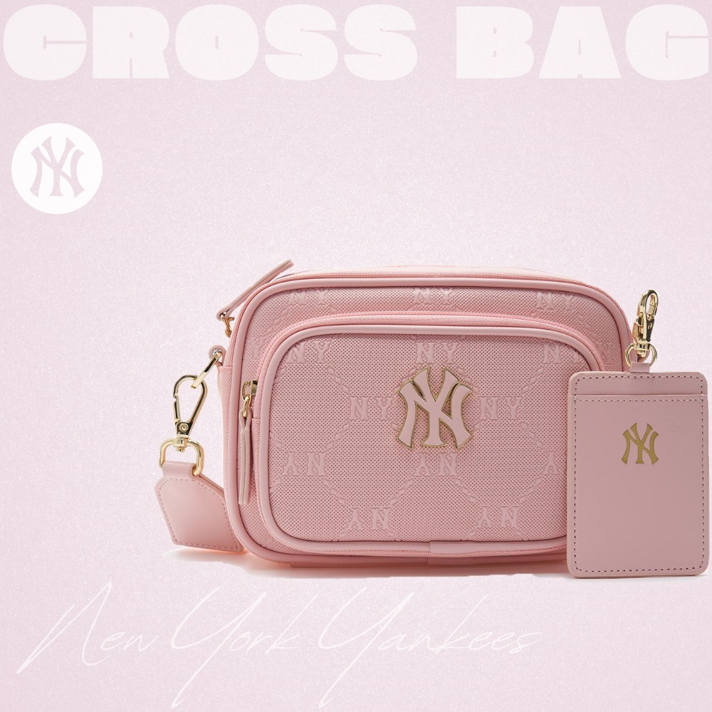 Túi MLB Korea Dia Monogram JQD Camera Bag New York Yankees Pink