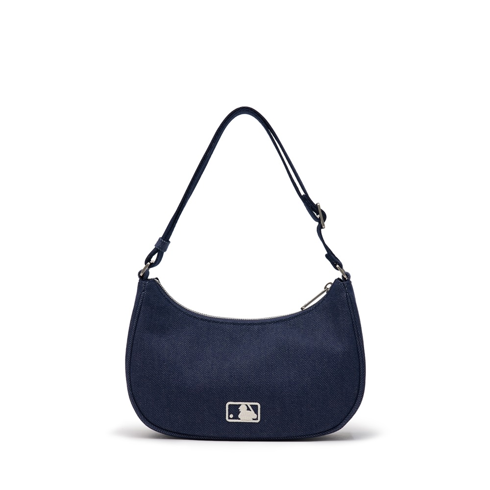 Túi MLB Korea Basic Denim Hobo Bag New York Yankees Indigo