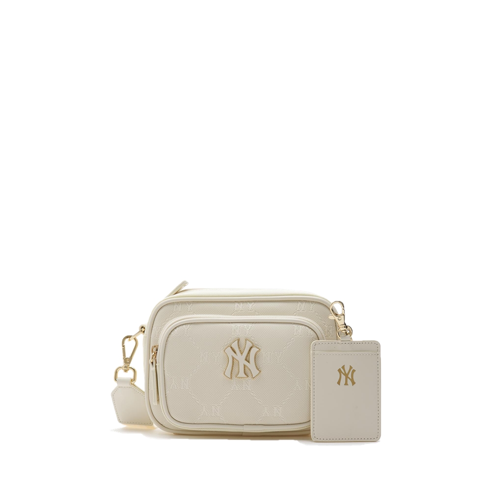 Túi MLB Korea Dia Monogram JQD Camera Bag New York Yankees Cream