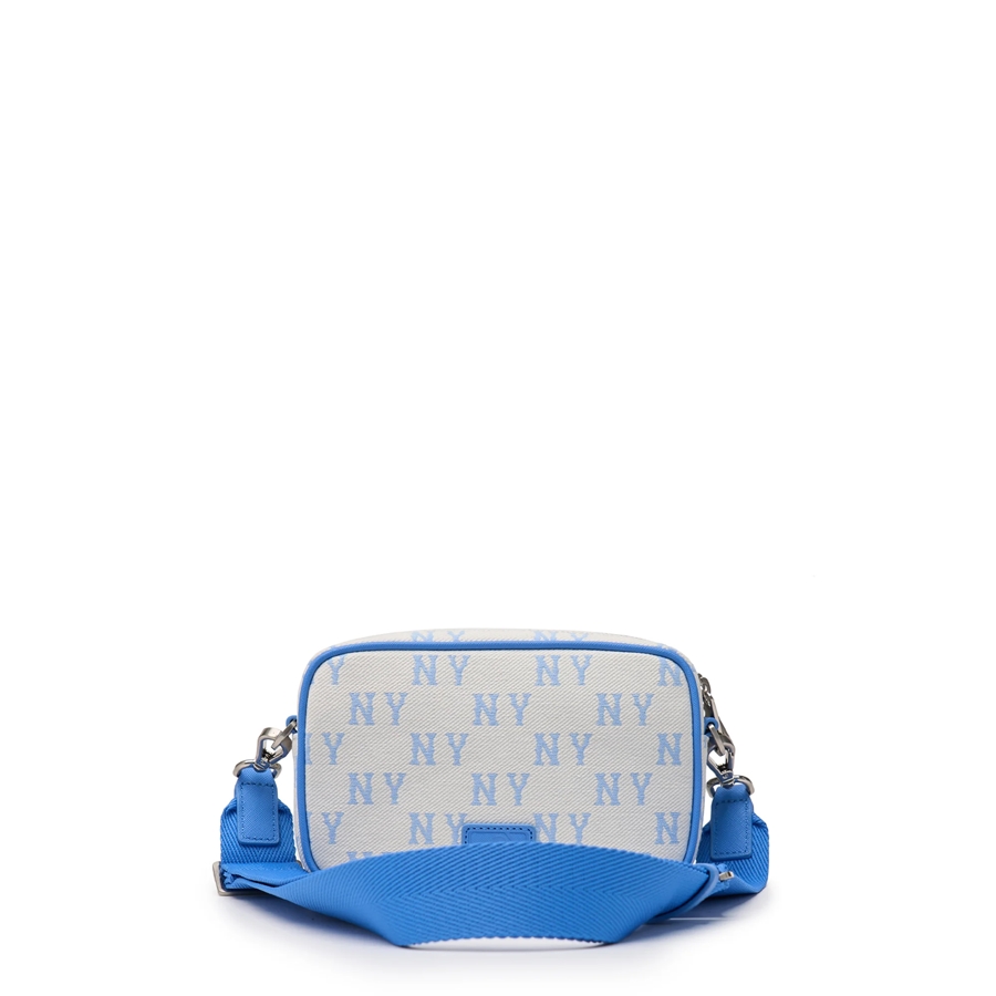 Túi MLB Korea Monogram Jacquard Mini Cross Bag New York Yankees Sky Blue