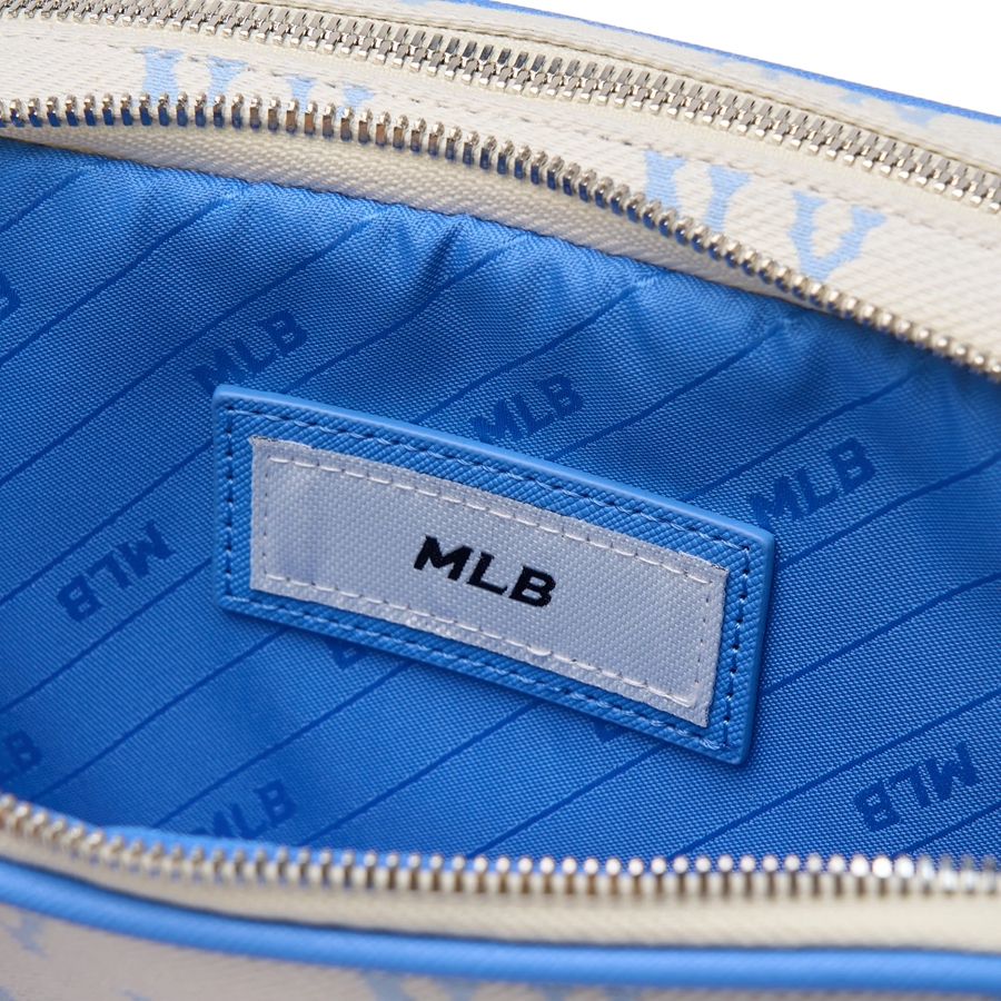 Túi MLB Korea Monogram Jacquard Mini Cross Bag New York Yankees Sky Blue