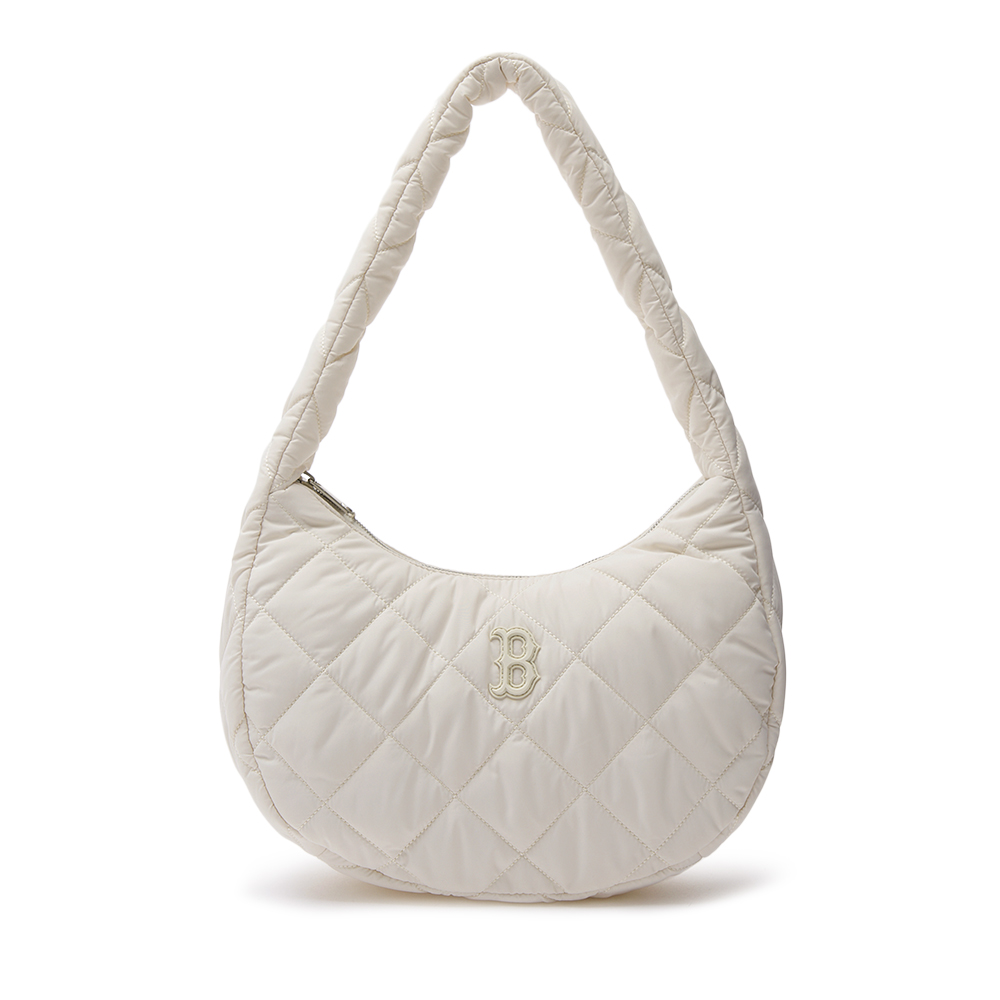 Túi MLB Korea Quilted Hobo Bag Medium Boston Red Sox Cream