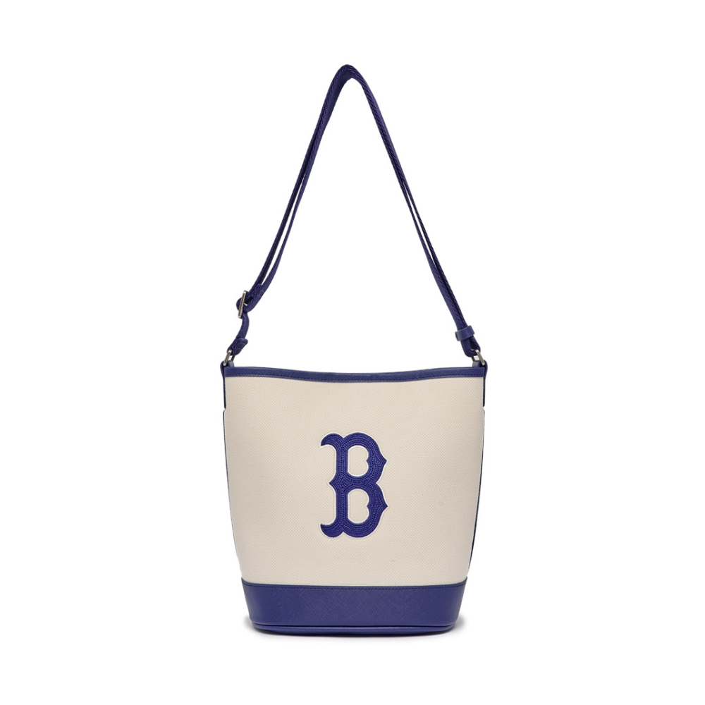 Túi MLB Basic Big Logo Canvas Bucket Bag Boston Red Sox Cream