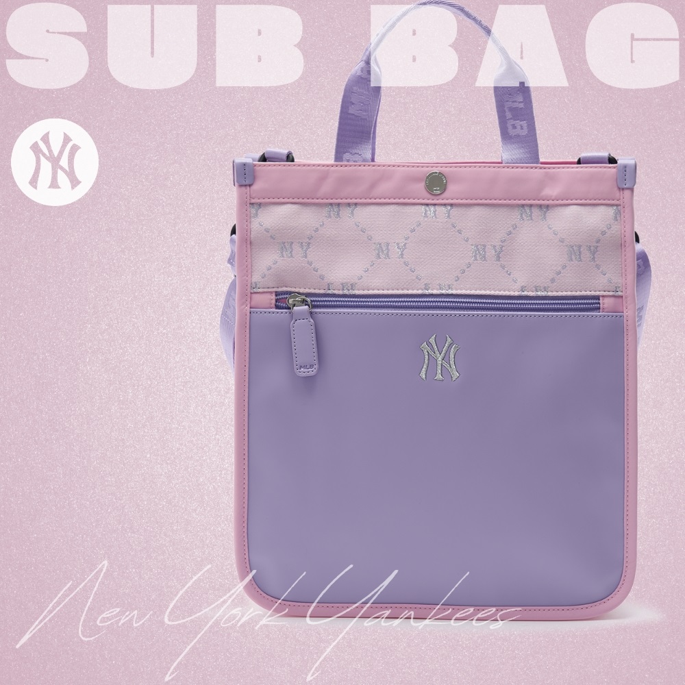 Túi MLB Korea Diamond Monogram Sub Bag New York Yankees L.Pink