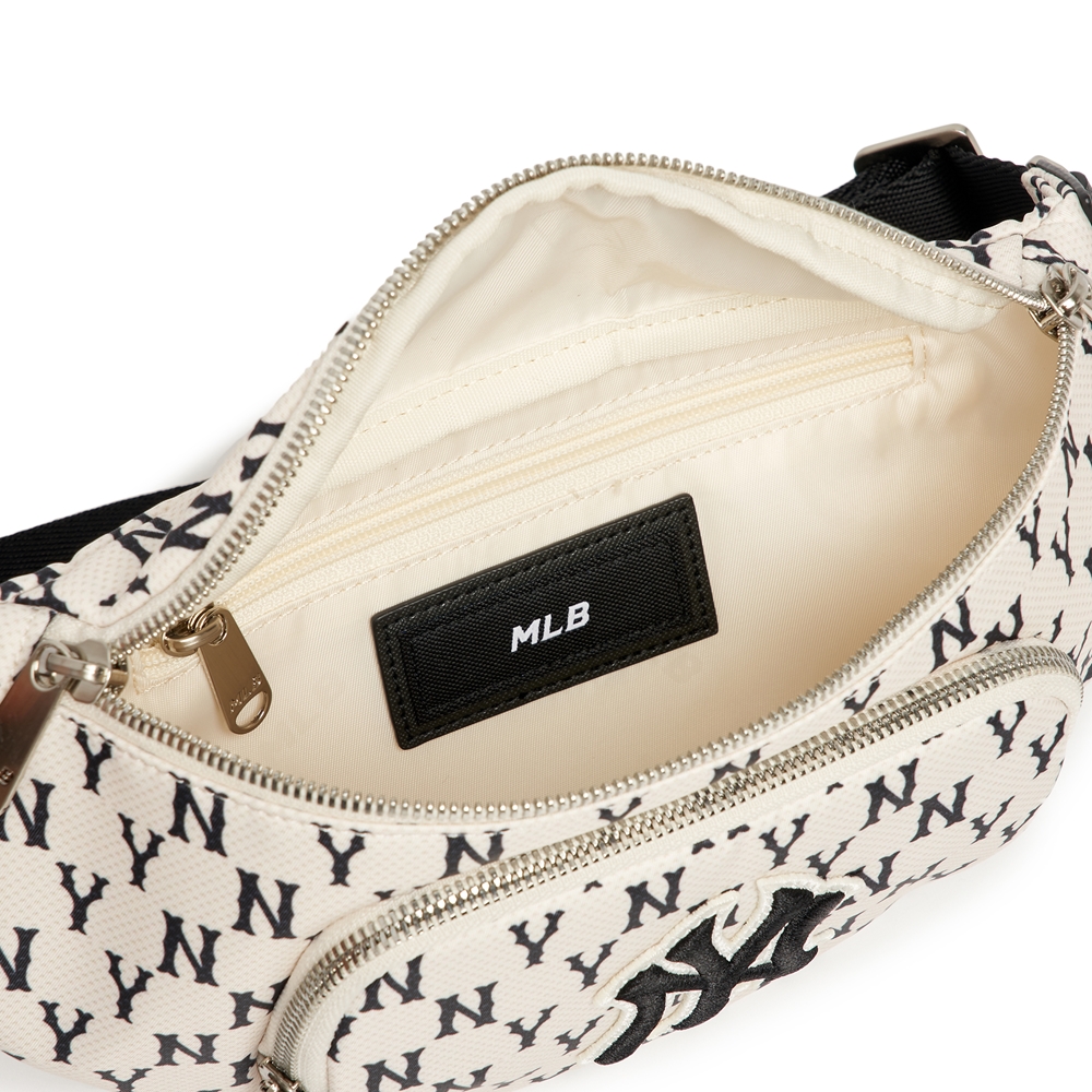 Túi MLB Monogram Hip Sack New York Yankees D.Cream