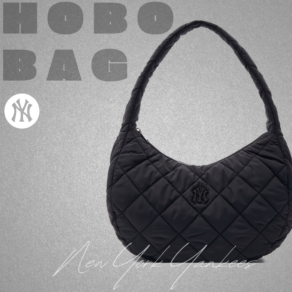 Túi MLB Korea Quilted Hobo Bag Large New York Yankees Black