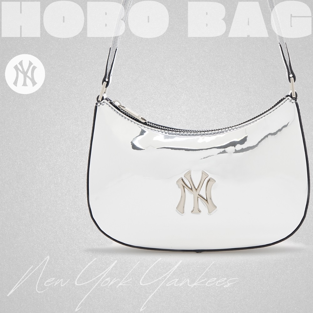 Túi MLB Korea Silver Hobo Bag New York Yankees