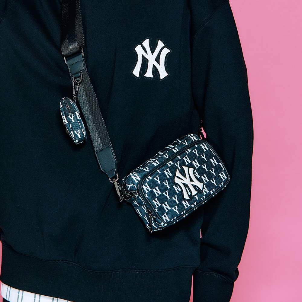 Túi MLB Korea Monogram Mini Cross Bag New York Yankees Black