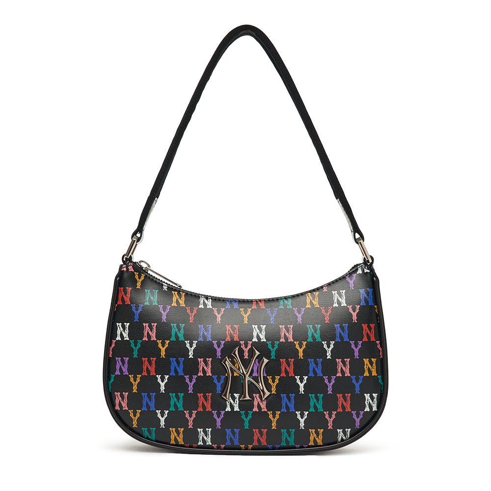 Túi MLB Monogram Rainbow Hobo Bag New York Yankees Black