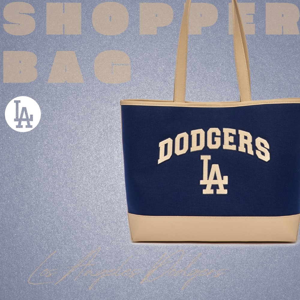 Túi MLB Korea Varsity Canvas Shopper Bag LA Dodgers Navy