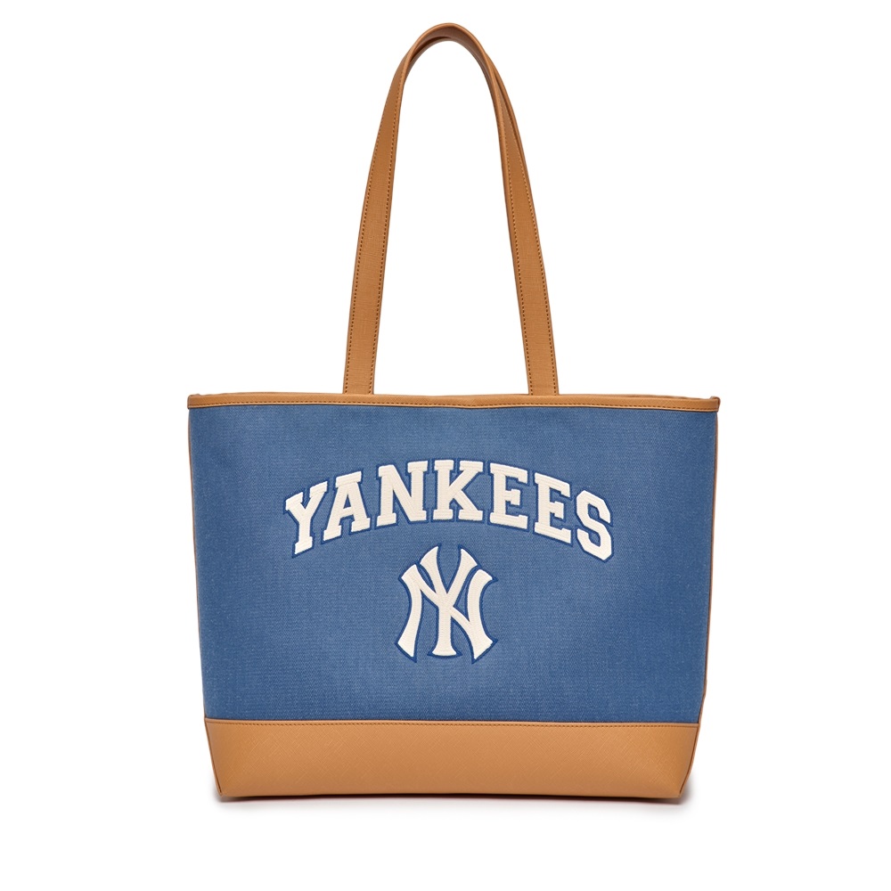 Túi MLB Korea Varsity Canvas Shopper Bag New York Yankees Indigo