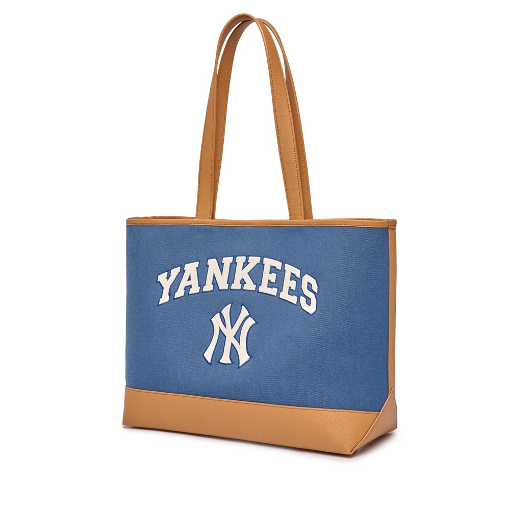 Túi MLB Korea Varsity Canvas Shopper Bag New York Yankees Indigo