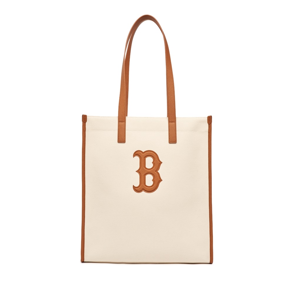 Túi MLB Basic Canvas Vertical Tote Bag Boston Red Sox Cream