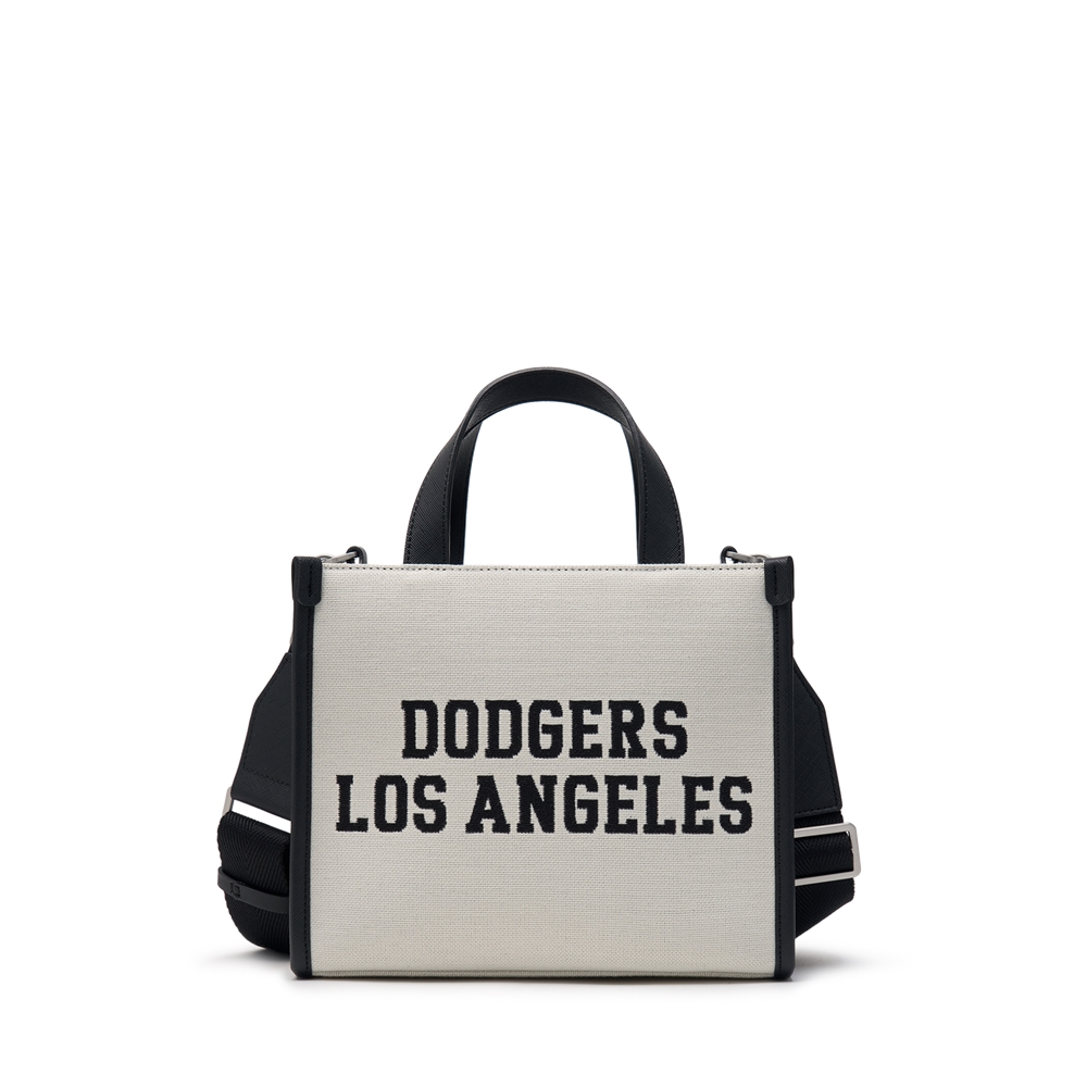 Túi MLB Korea Varsity Jacquard Tote Bag LA Dodgers Cream