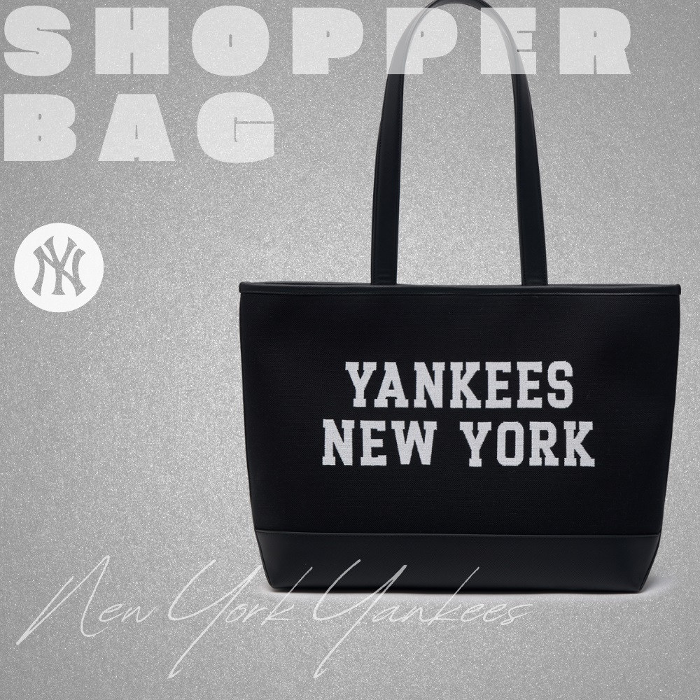 Túi MLB Korea Varsity Jacquard Shopper Bag New York Yankees Black