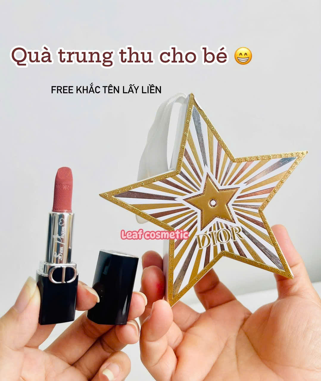 Set son mini Dior Rouge Dior 100 Nude Look với hộp ngôi sao giới hạn