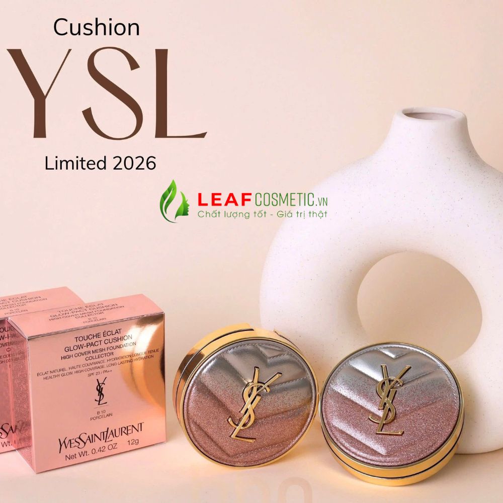 Phấn Nước YSL Touche Éclat Glow Pact Cushion Valentine Limited 2026 SPF 50+/PA++++ 12g