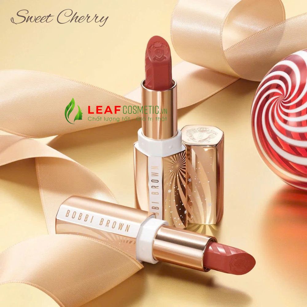 Son Thỏi Bobbi Brown Holiday Luxe Lip Colour Sweet Cherry - Màu Đỏ Cam Đất chính hãng