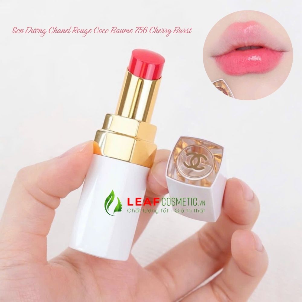 Son Chanel Rouge Coco Baume 756 Cherry Burst Đỏ Hồng Cherry