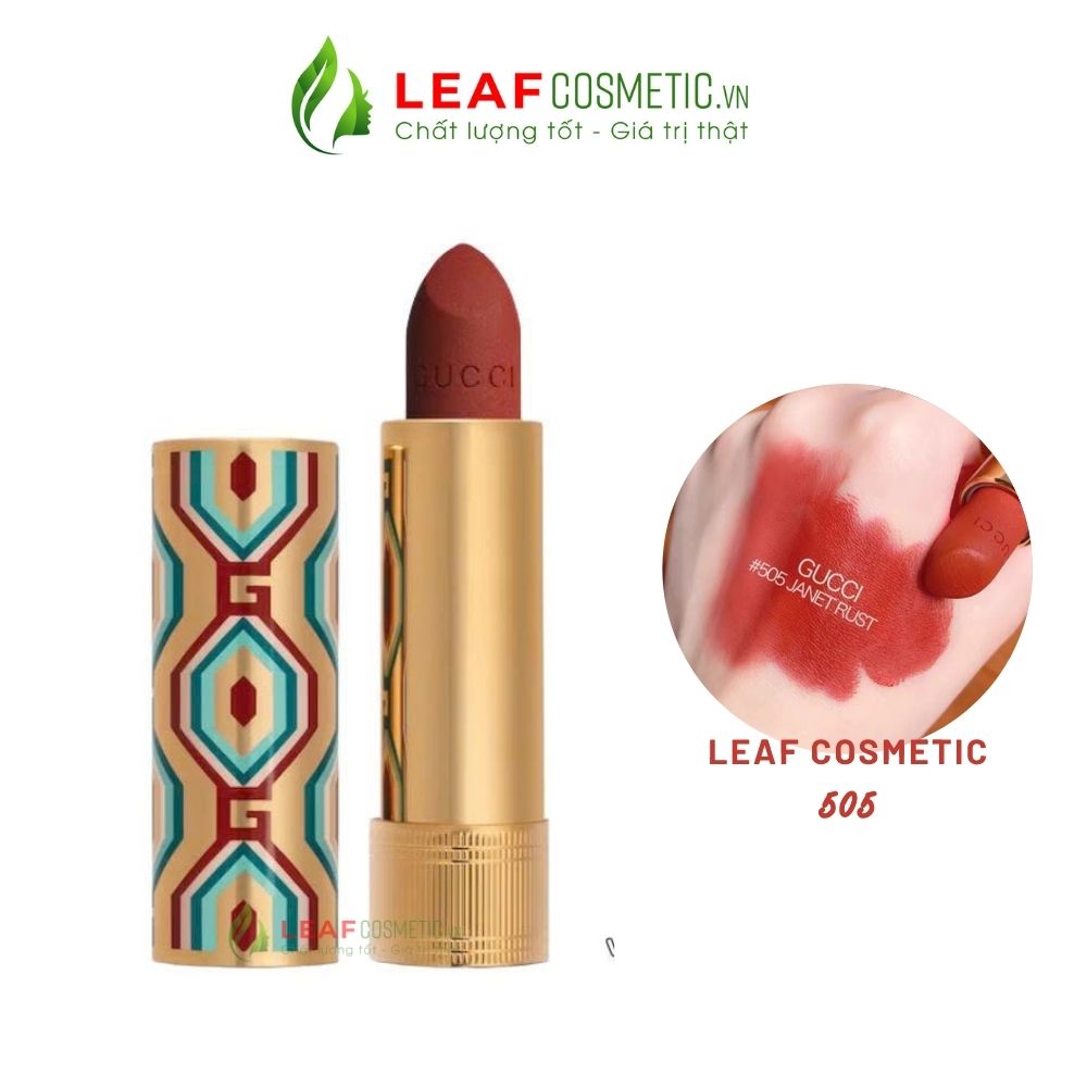 Son Thỏi Gucci Rouge À Lèvres Mat 505 Janet Rust - Màu Đỏ Gạch Limited Edition chính hãng