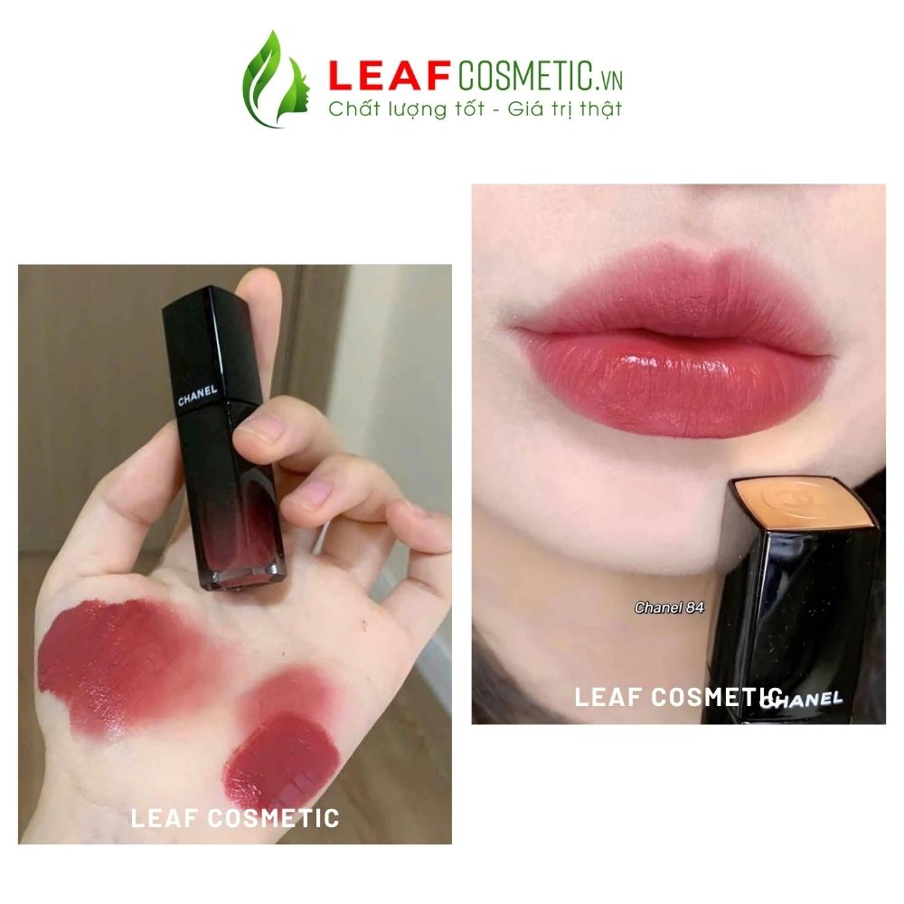 Son Kem Chanel Rouge Allure Laque 84 Rose Ambigu màu đỏ hồng đào