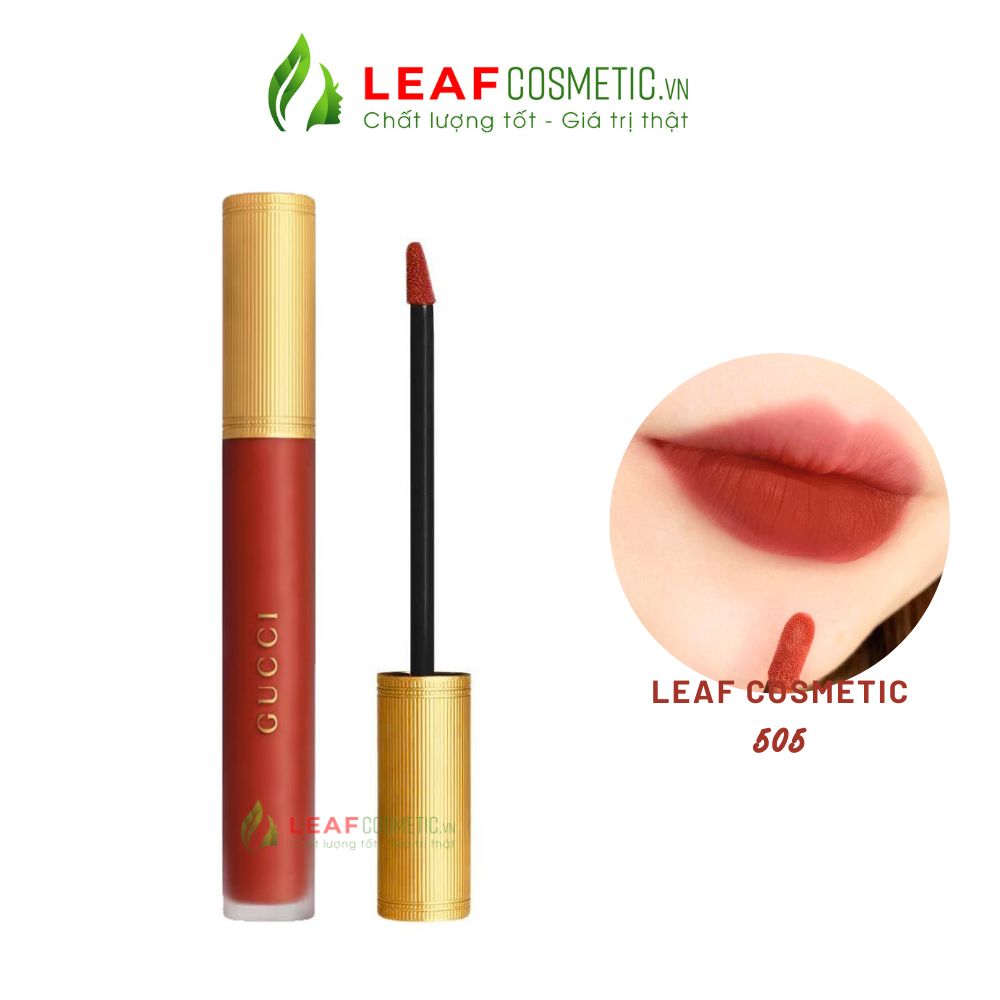 Son Kem Gucci Rouge À Lèvres Liquide Mat 505 Janet Rust - Màu Đỏ Gạch chính hãng