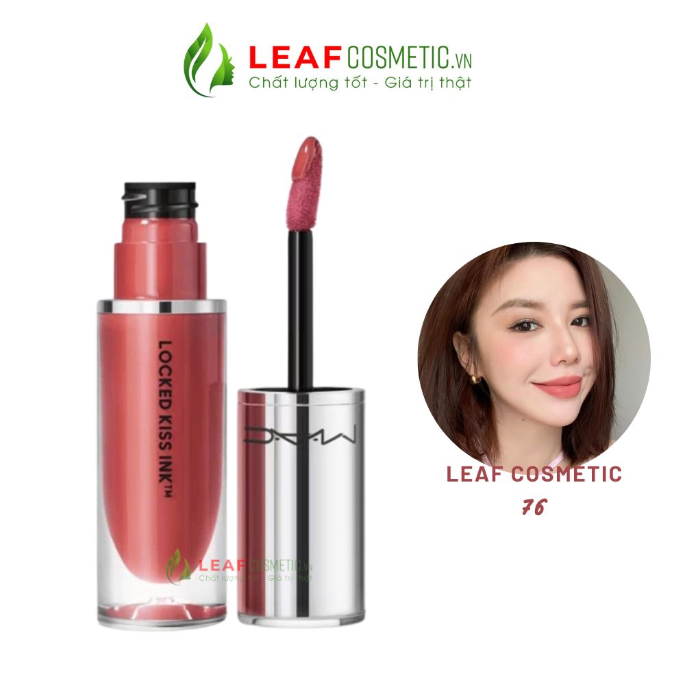 Thỏi son kem MAC Locked Kiss Ink 76 Blushing màu Hồng Hoa chính hãng