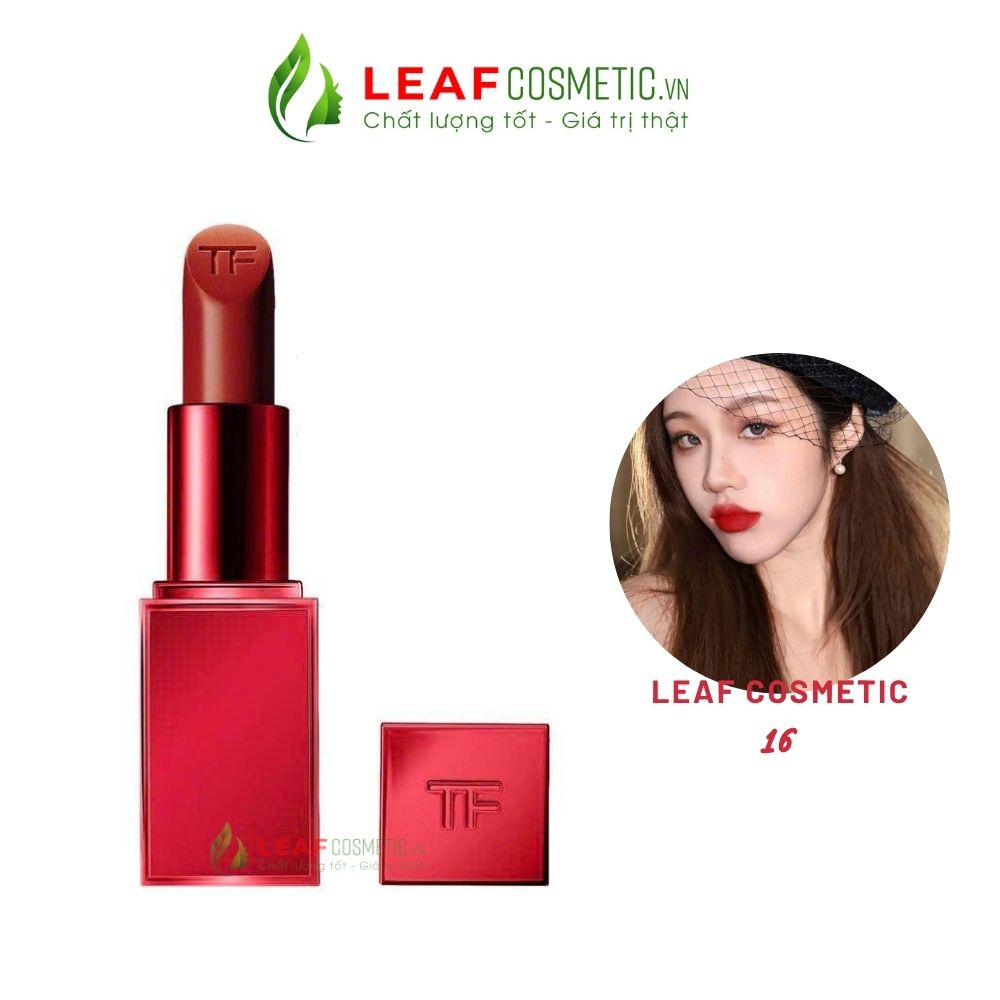 Son Tom Ford 16 Scarlet Rouge màu đỏ thuần phiên bản vỏ đỏ