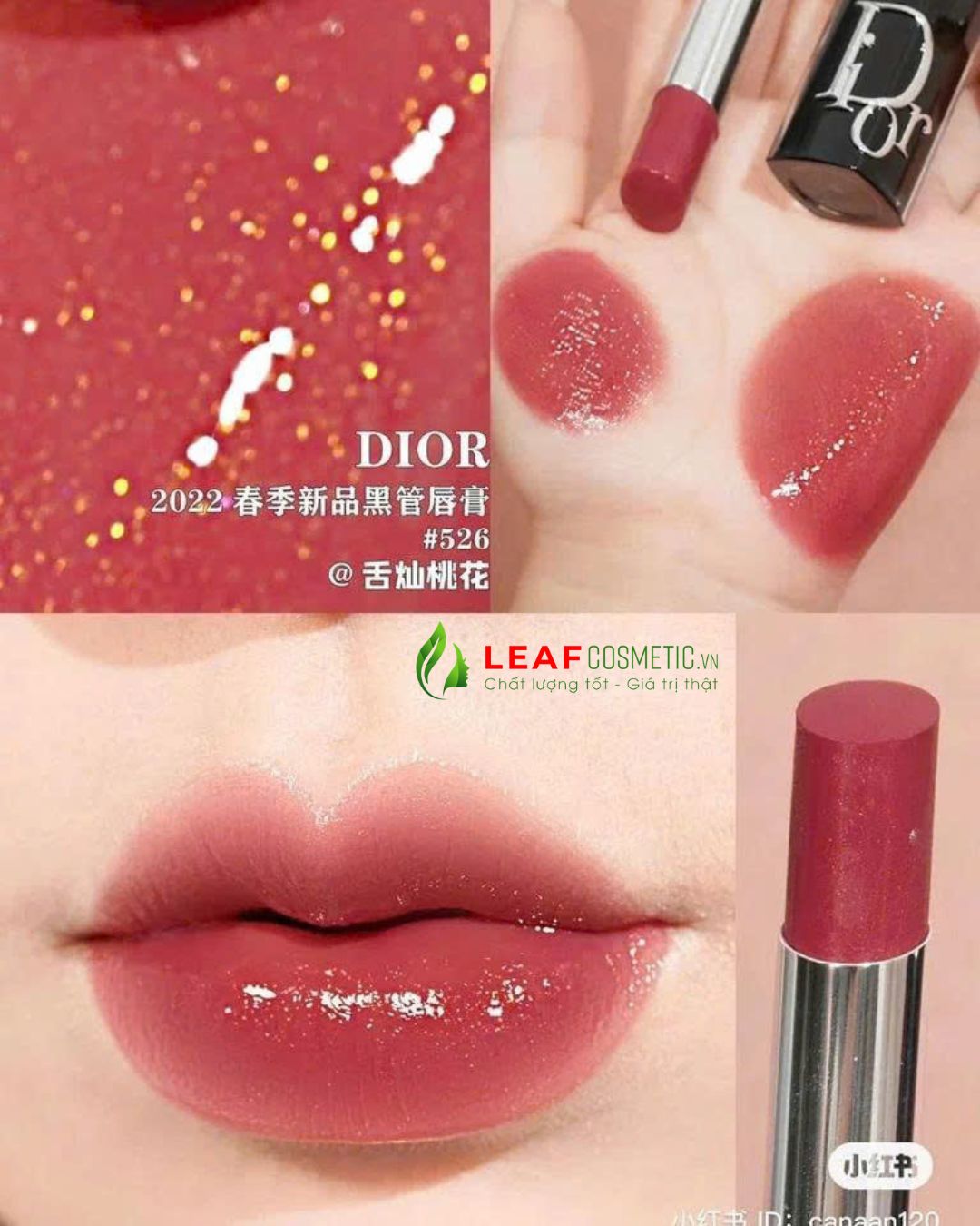 526 Mallow Rose – Màu Hồng Đất của Dior Addict Shine Lipstick