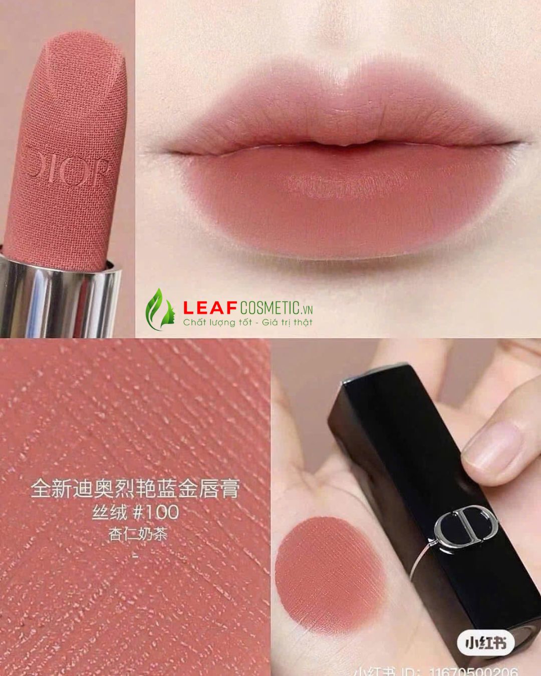 Màu son Dior 100 Nude Look