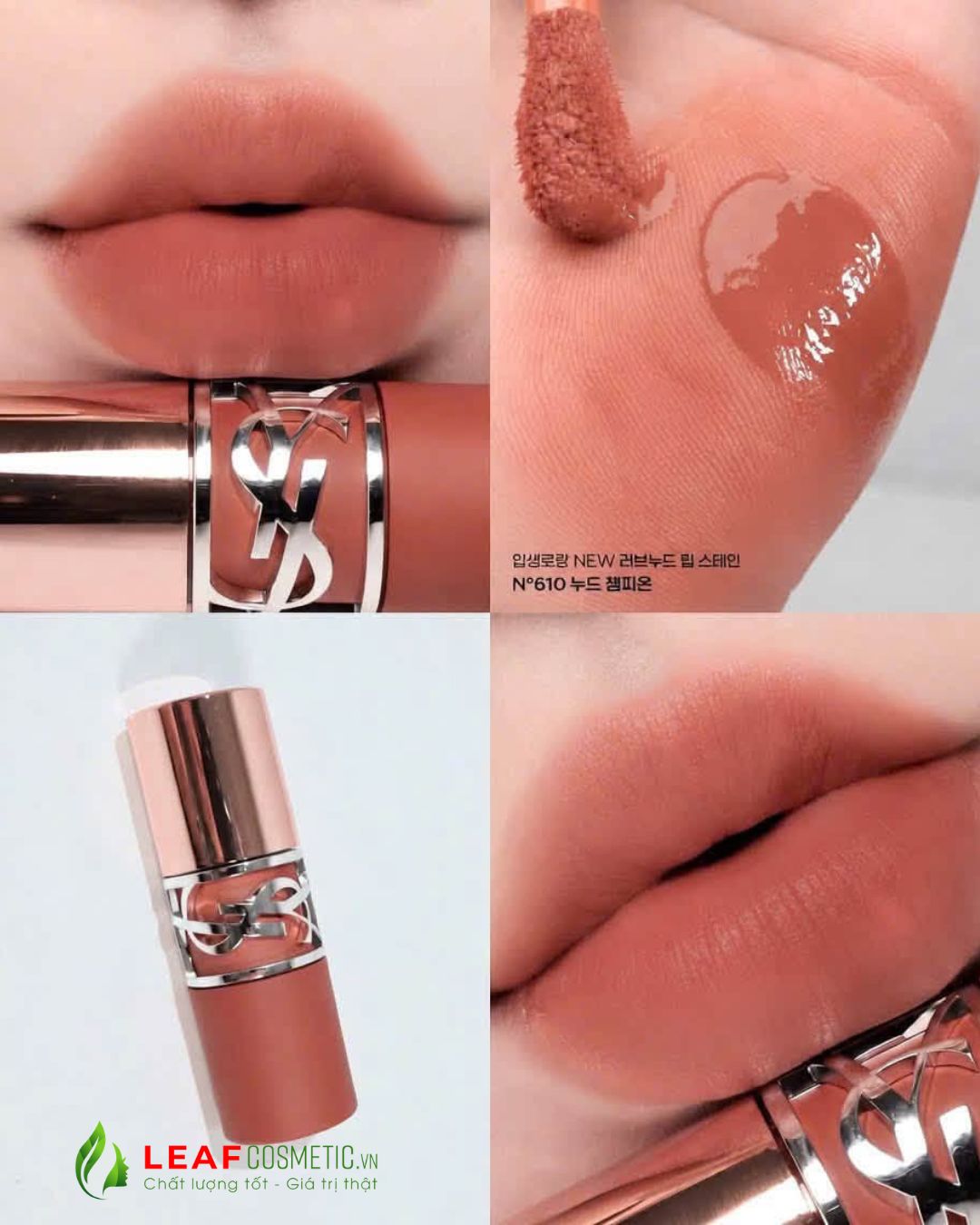 Màu son YSL 610 Nude Champion – Màu Cam Trà Đất