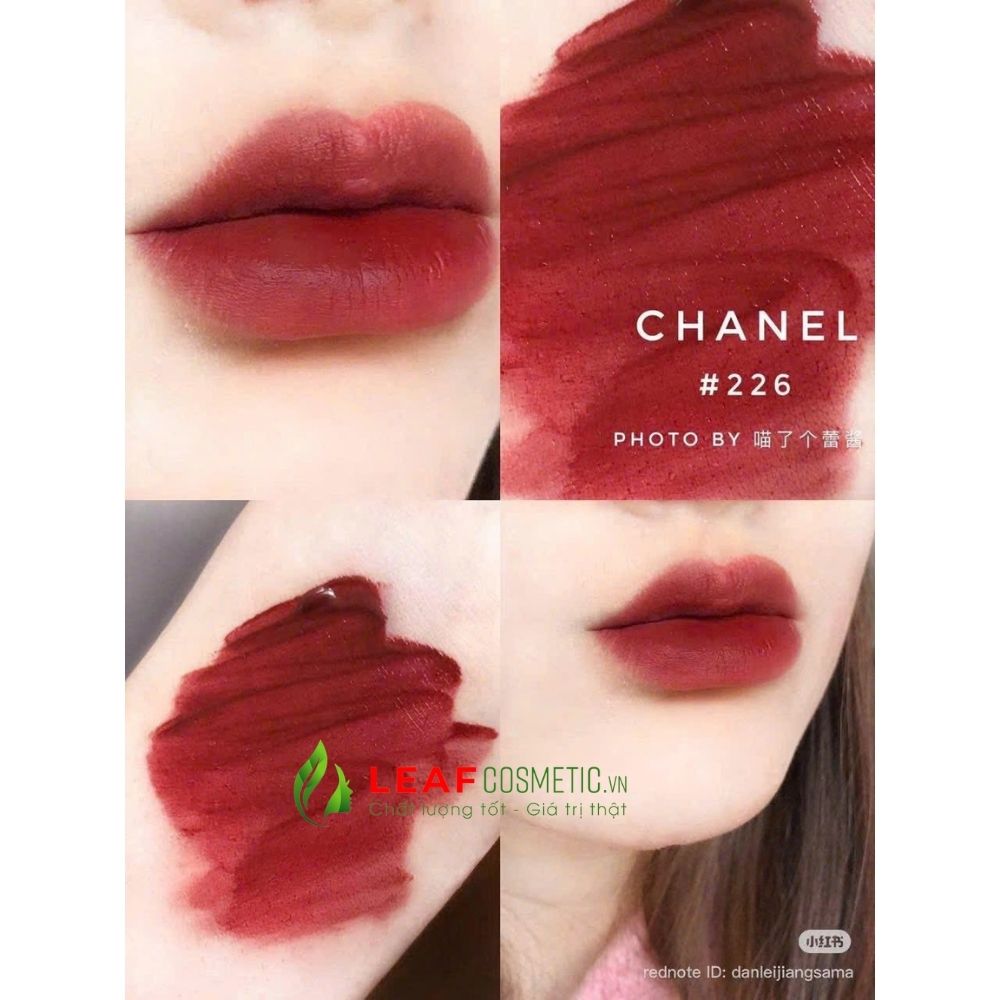 Hiệu ứng lì mịn của son Chanel 226 trên môi thực tế
