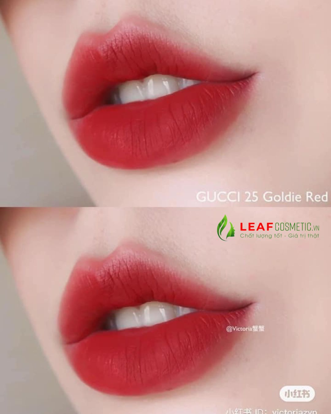 Màu son Goldie Red – Màu Đỏ Ruby của Gucci Rouge À Lèvres Mat 25 Mini
