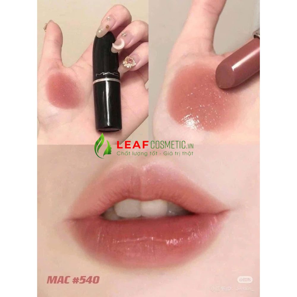 Swatch Son MAC 540 Thanks It's MAC màu hồng nâu nude