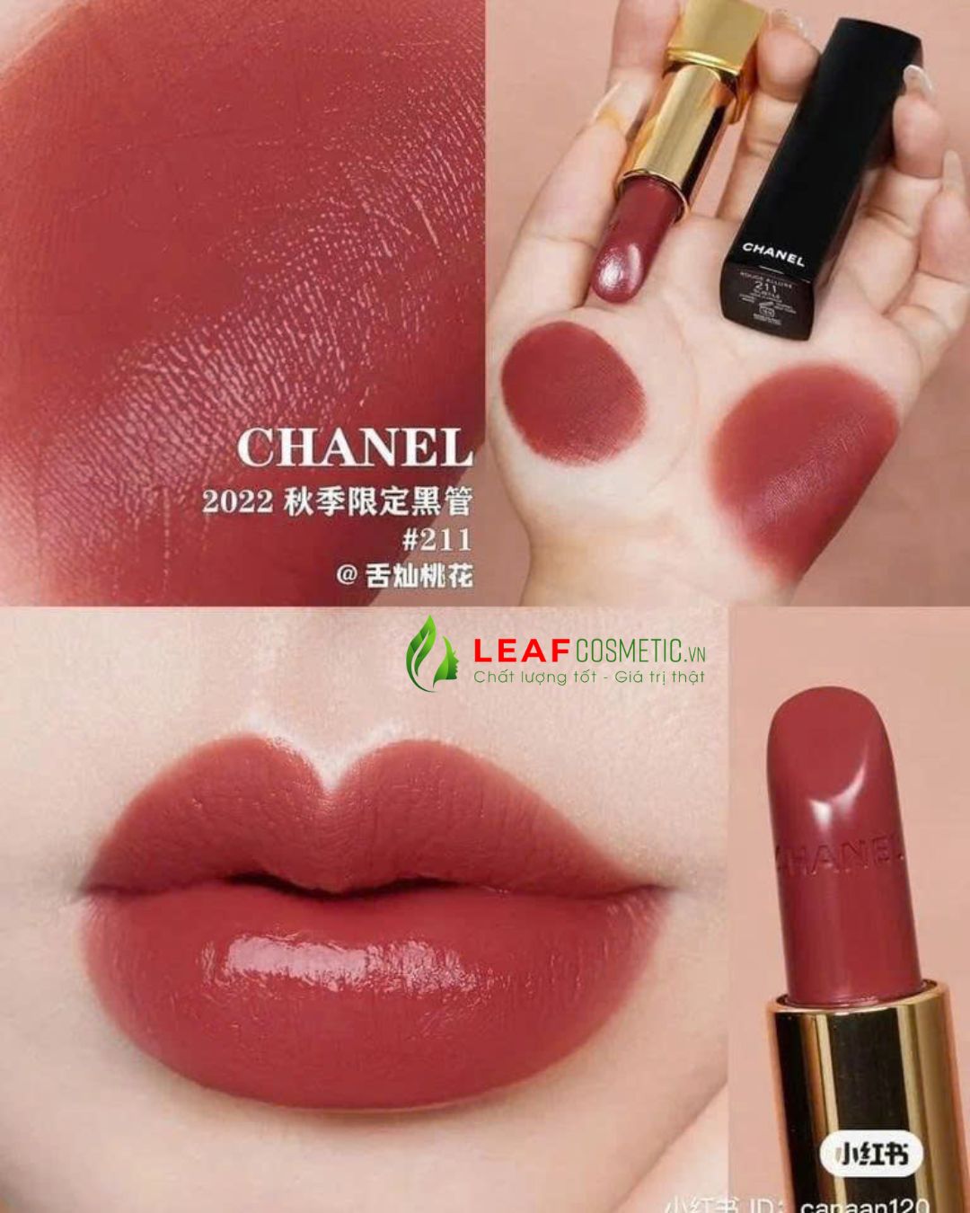 Màu son Chanel 211 Subtile – Màu Hồng Đỏ Đất