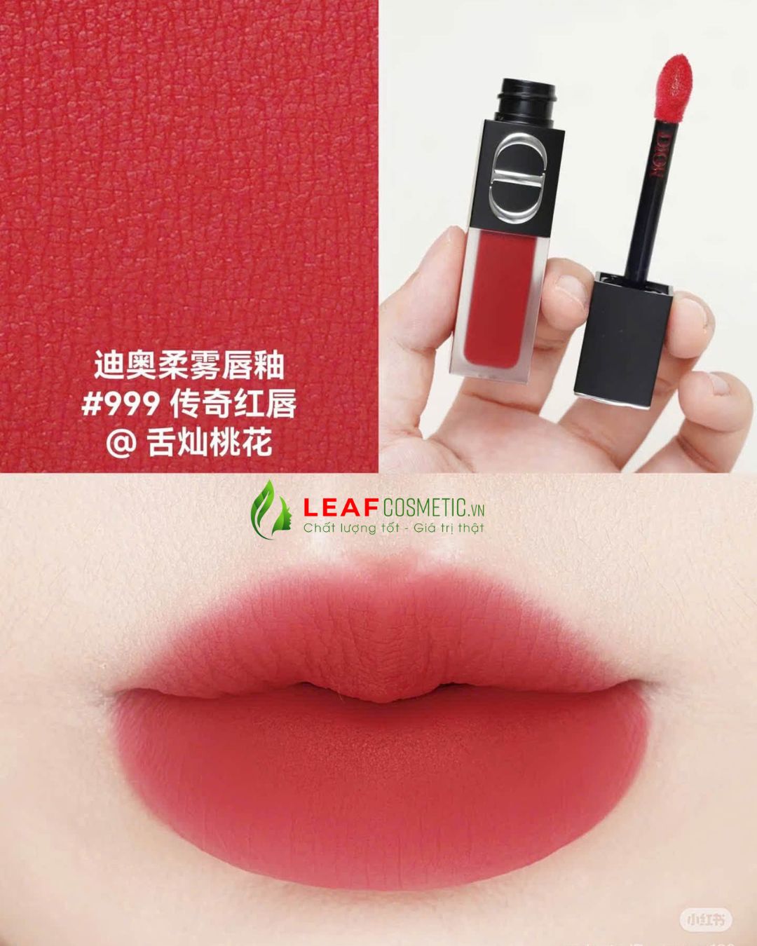 Màu son Dior 999 – Màu Đỏ Thuần nổi bật và thanh lịch