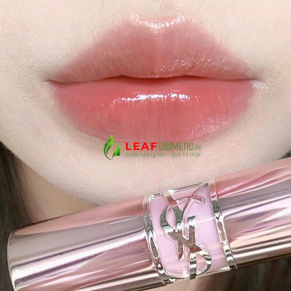Son YSL Loveshine Candy Glow 44B trên môi mẫu tự nhiên