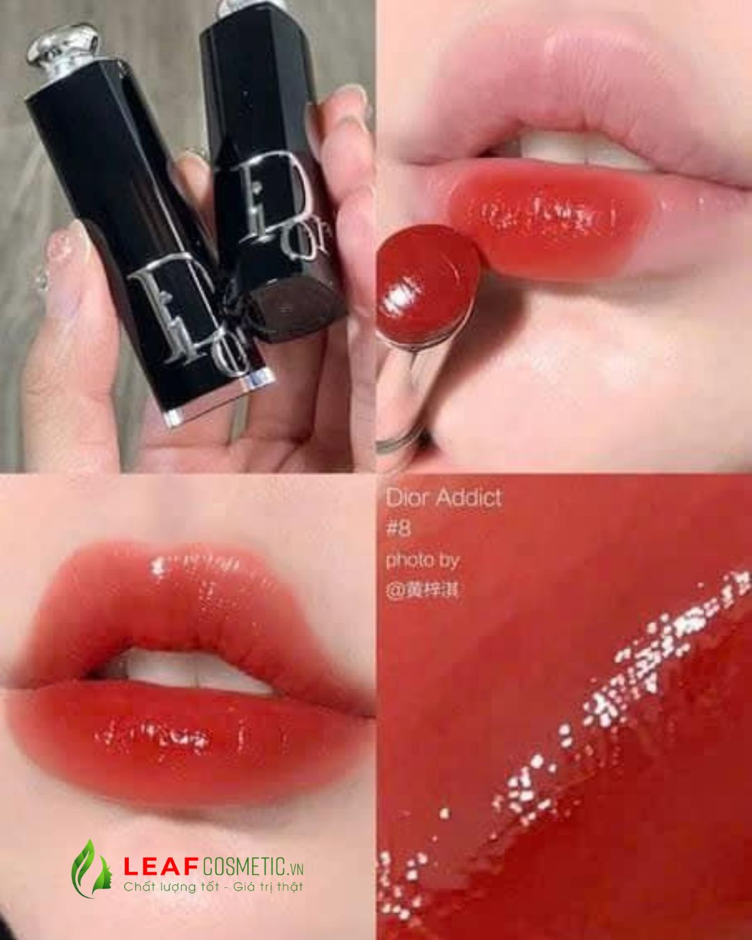 Màu son 008 Dior 8 đỏ gạch thanh lịch của Dior Addict