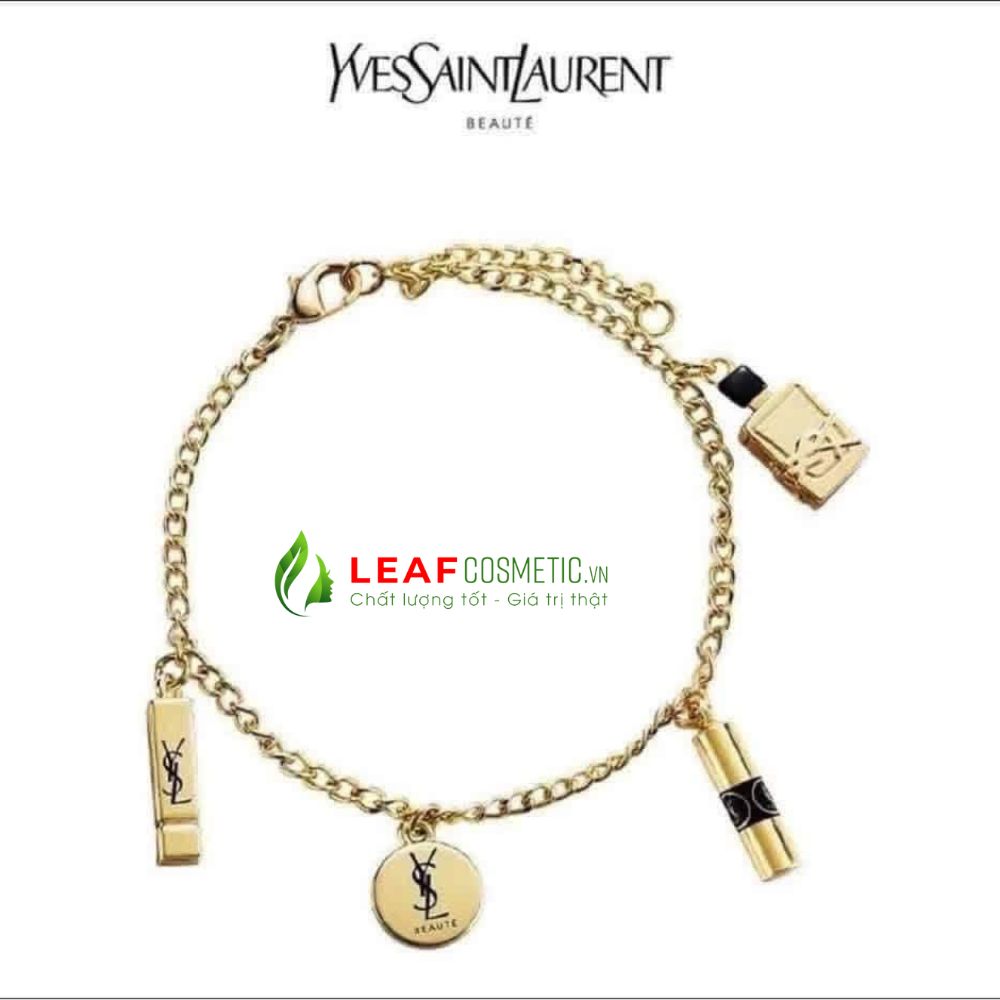 Lắc tay YSL Beauté màu vàng phối charm