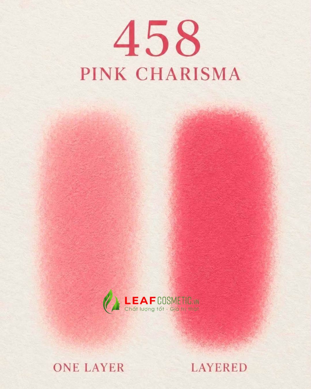 Màu son Dior 458 Pink Charisma – Màu Hồng San Hô tươi sáng 1 lớp và nhiều lớp