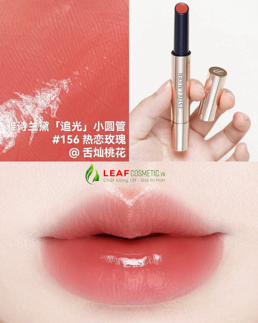 Màu son Estée Lauder 156 Crystal Baby hồng đào nhẹ nhàng