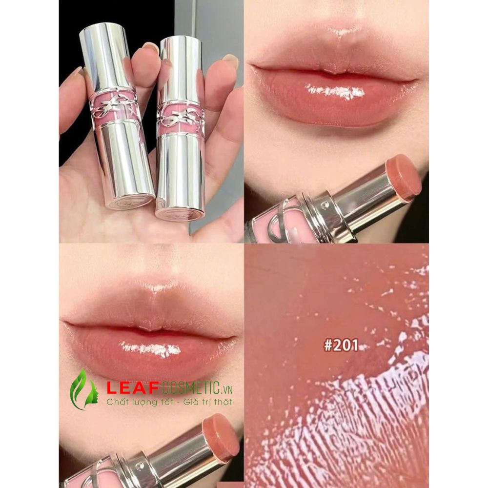 Màu son YSL Loveshine 201 Rosewood Blush hồng gỗ tự nhiên