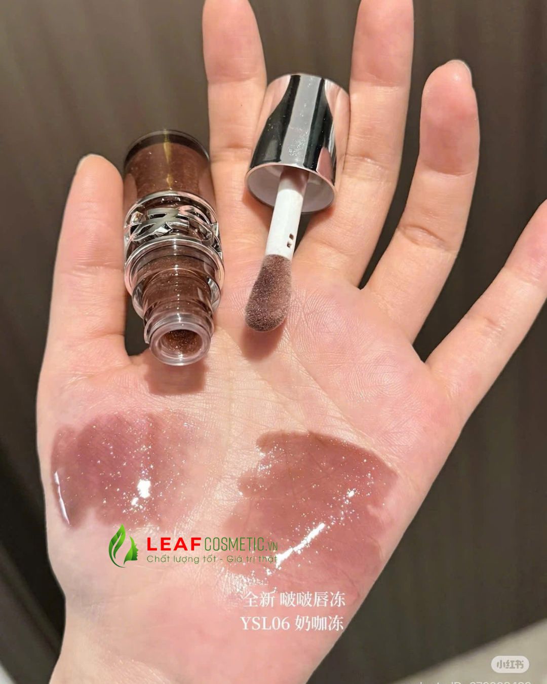 Màu Son YSL Oil Gloss 06 Espresso Stardust màu nâu trầm