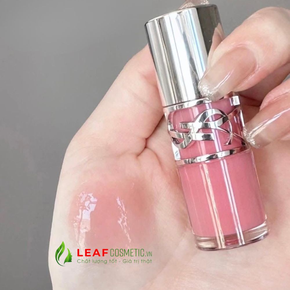 Swatch Son Dưỡng YSL Loveshine Plumping Lip Oil Gloss 02 hồng nhạt