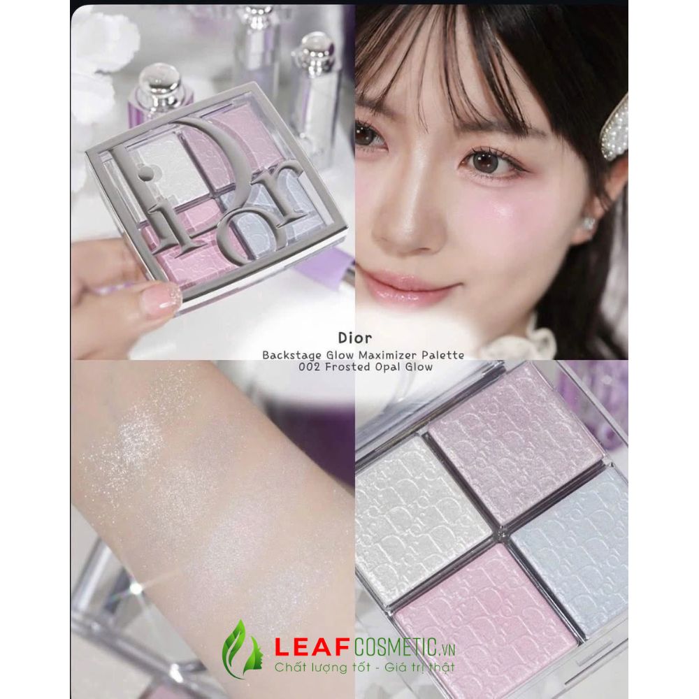 Bảng màu 4 ô highlight Dior Frosted Opal Glow chi tiết