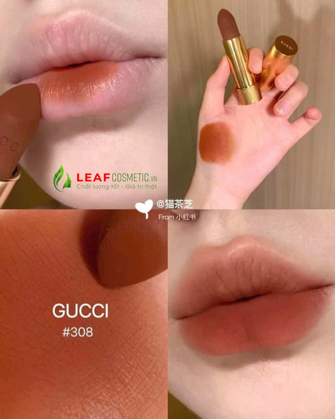 Màu son Lucy Dark Orange - Màu Cam Gạch của Gucci Rouge À Lèvres Mat