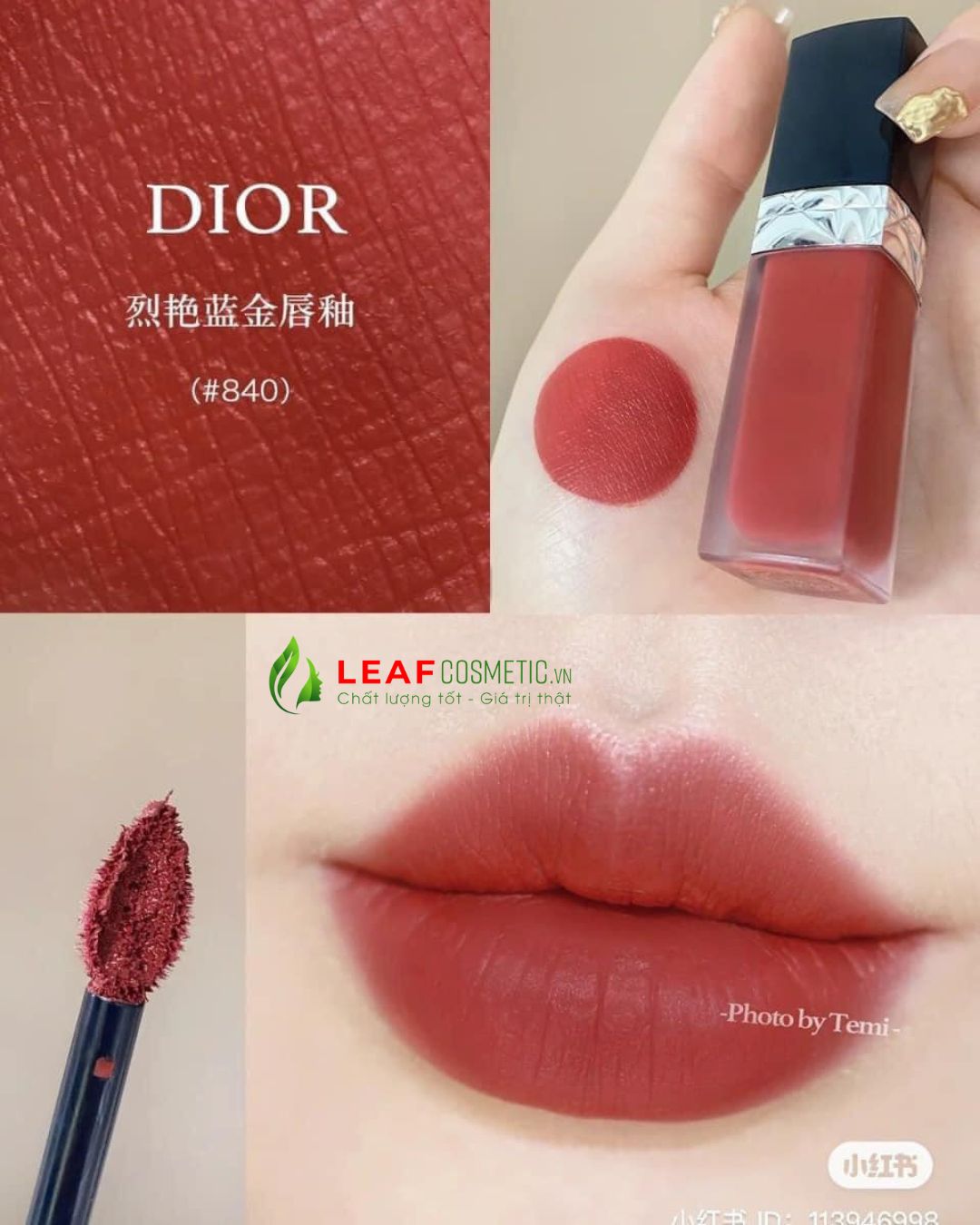 Màu son 840 Forever Radiant đỏ cam đất của Dior