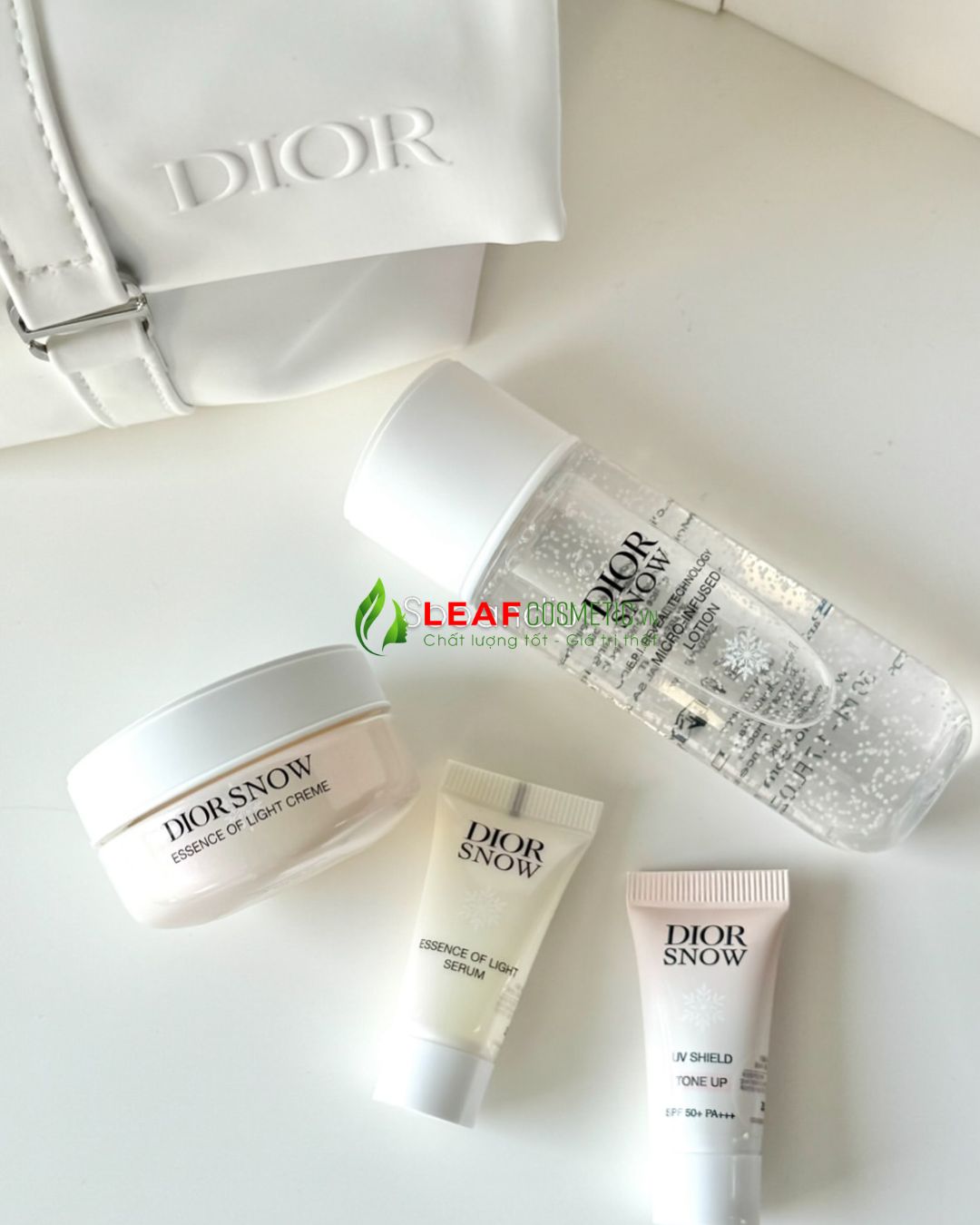 Set Dưỡng Da Dior Snow 4 Món với túi Dior cao cấp