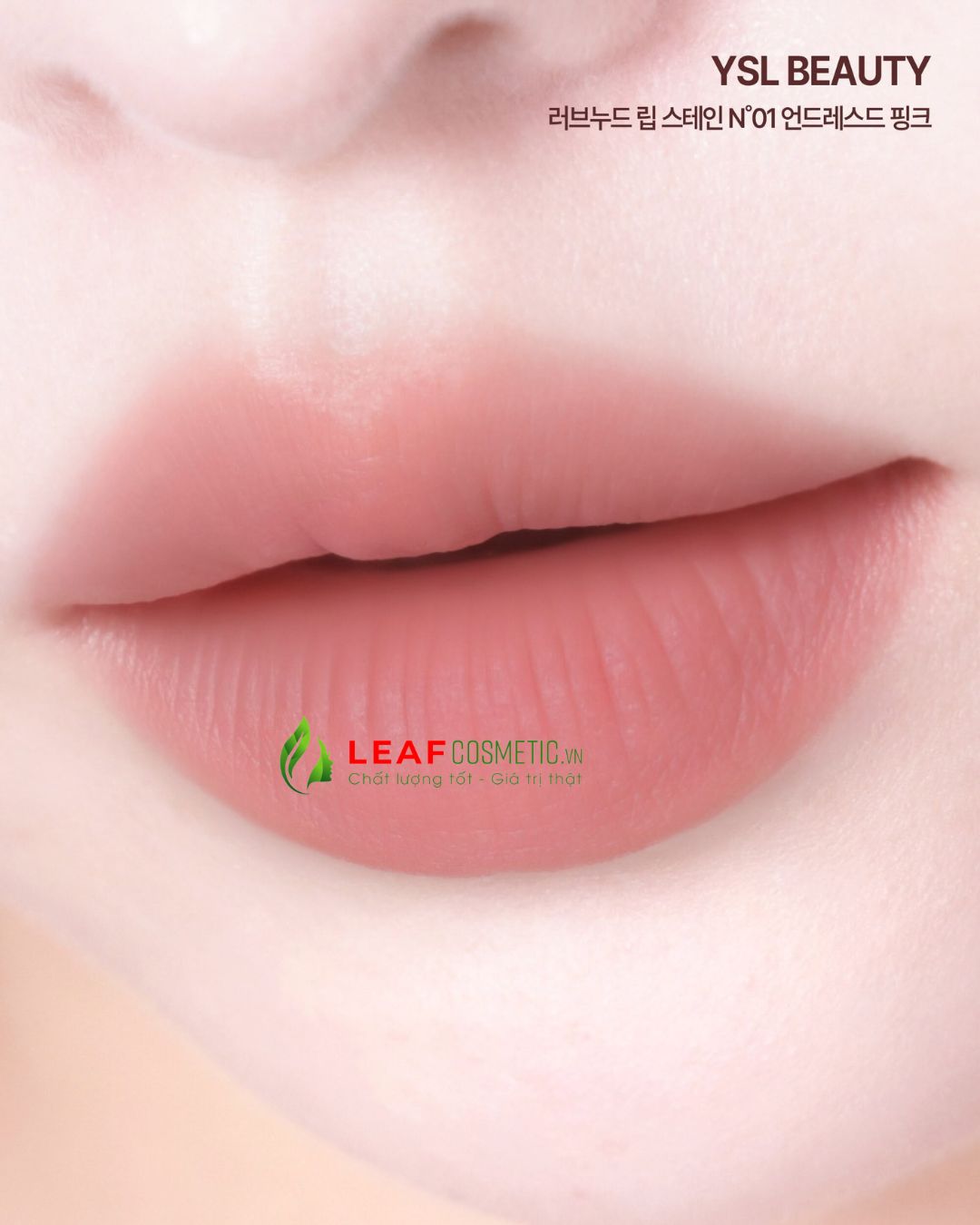 Swatch Son Kem YSL Lovenude Lip Stain 01 trên môi