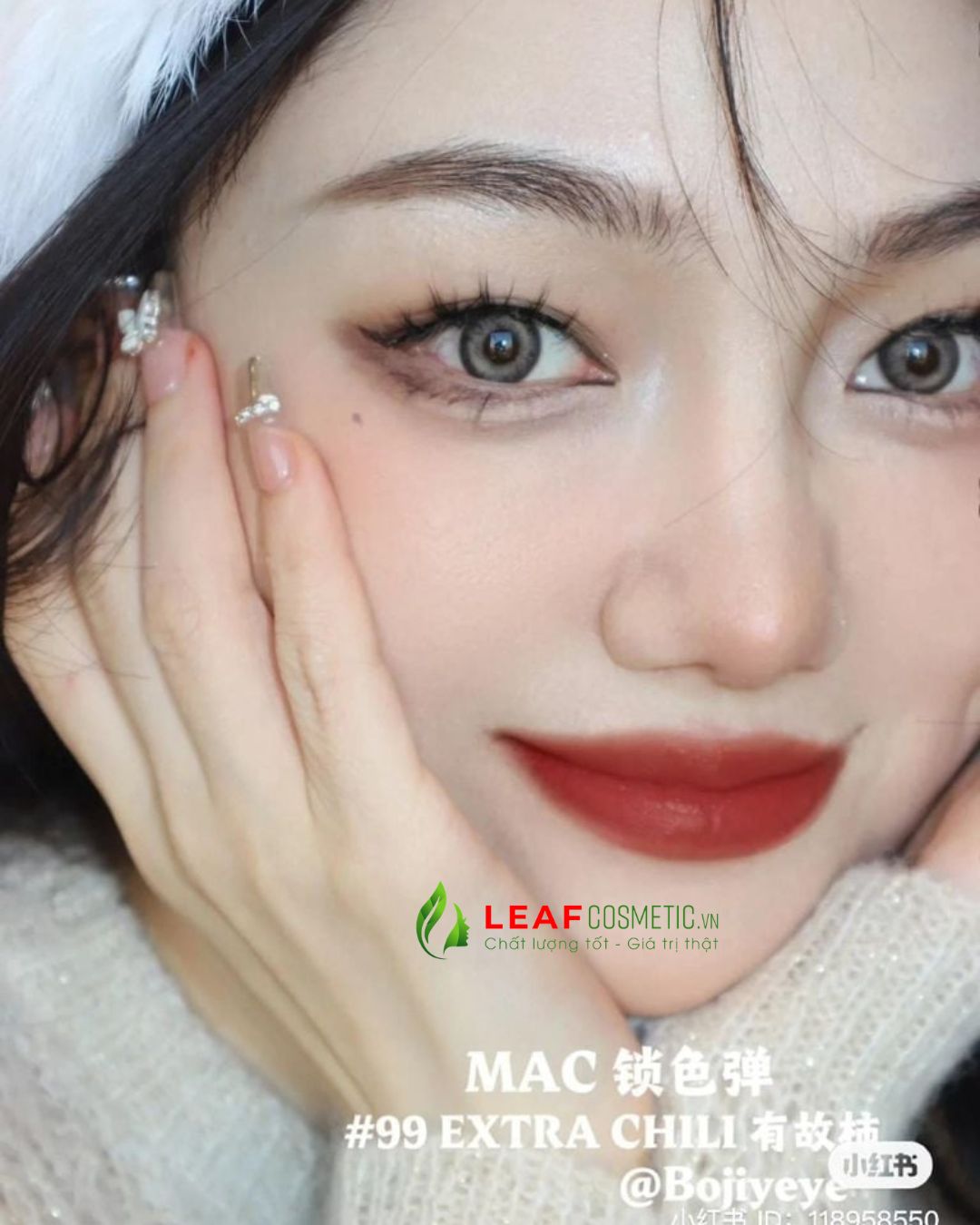Makeup với Son Kem MAC Locked Kiss Ink 99 Extra Chili đỏ gạch